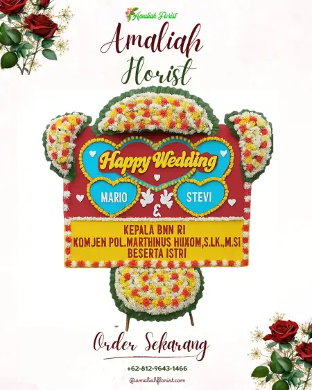 Papan Bunga Pernikahan Bangun Mulia